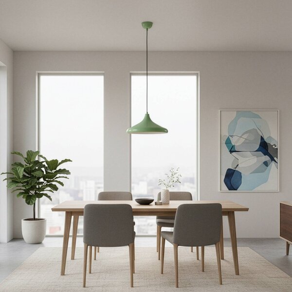 Lampa wisząca Eysan Opviq, możliwość ściemniania, zielony, salon / jadalnia, metal, skandynawski
