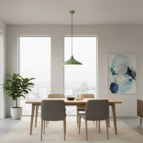 Lampa wisząca Eysan Opviq, możliwość ściemniania, zielony, salon / jadalnia, metal, skandynawski