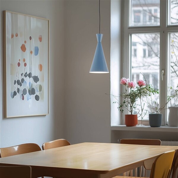Lampa wisząca Tom Opviq, możliwość ściemniania, niebieski, salon / jadalnia, metal, młodzieżowy
