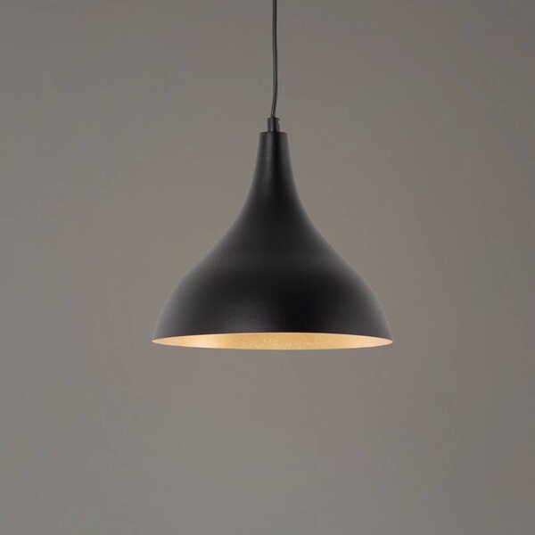 Lampa wisząca Berceste Opviq, możliwość ściemniania, czarny, salon / jadalnia, metal