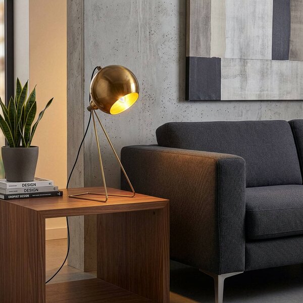 Lampa stołowa Mixed Opviq, mosiężny / złoty, salon / jadalnia, metal