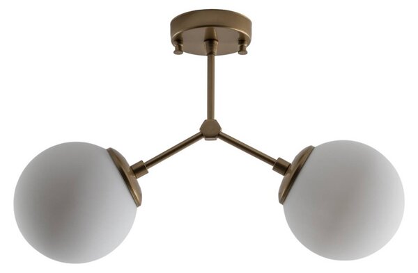 Lampa sufitowa Damar Opviq, możliwość ściemniania, mosiężny / złoty, salon / jadalnia, szkło