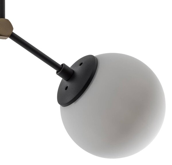 Lampa sufitowa Damar Opviq, możliwość ściemniania, czarny, salon / jadalnia, szkło