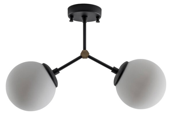 Lampa sufitowa Damar Opviq, możliwość ściemniania, czarny, salon / jadalnia, szkło
