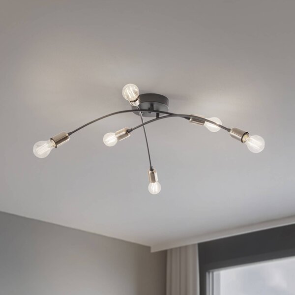 Lampa sufitowa Banana Opviq, możliwość ściemniania, czarny, salon / jadalnia, metal, nowoczesny