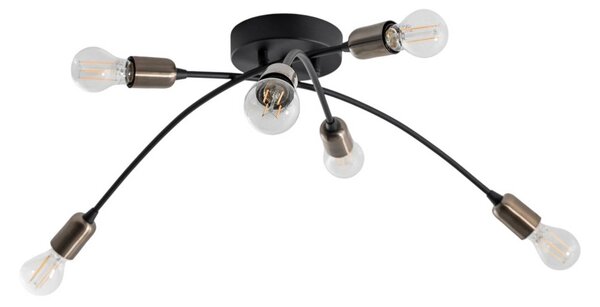 Lampa sufitowa Banana Opviq, możliwość ściemniania, czarny, salon / jadalnia, metal, nowoczesny