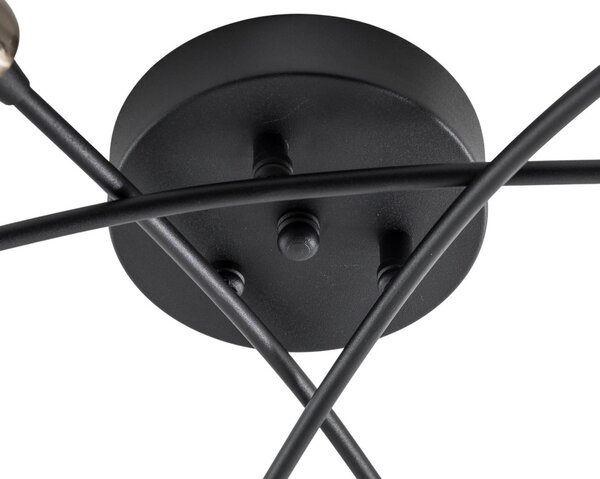 Lampa sufitowa Banana Opviq, możliwość ściemniania, czarny, salon / jadalnia, metal, nowoczesny