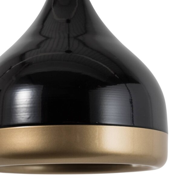 Lampa wisząca Yildo Opviq, możliwość ściemniania, czarny, salon / jadalnia, metal, nowoczesny