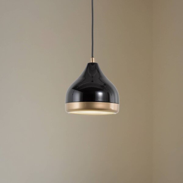 Lampa wisząca Yildo Opviq, możliwość ściemniania, czarny, salon / jadalnia, metal, nowoczesny