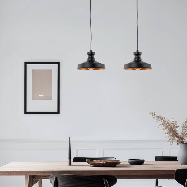 Lampa wisząca Berceste Opviq, możliwość ściemniania, czarny, salon / jadalnia, metal, nowoczesny