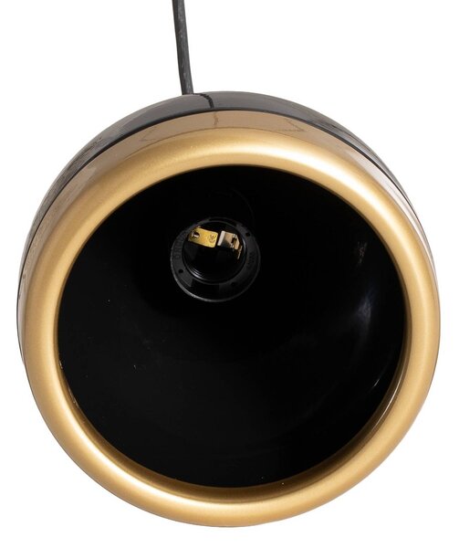 Lampa wisząca Yildo Opviq, możliwość ściemniania, czarny, salon / jadalnia, metal, nowoczesny