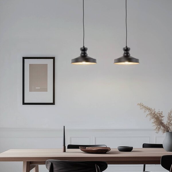 Lampa wisząca Berceste Opviq, możliwość ściemniania, czarny, salon / jadalnia, metal, nowoczesny