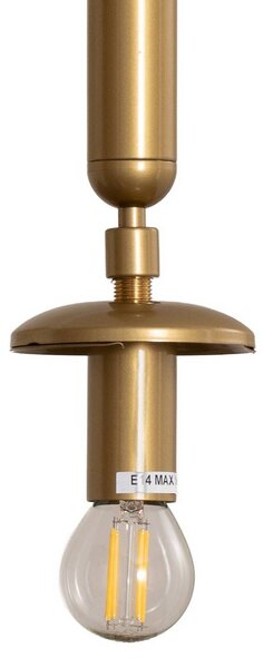 Lampa wisząca szklana King Opviq, możliwość ściemniania, mosiężny / złoty, salon / jadalnia, szkło