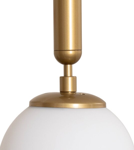 Lampa wisząca szklana King Opviq, możliwość ściemniania, mosiężny / złoty, salon / jadalnia, szkło