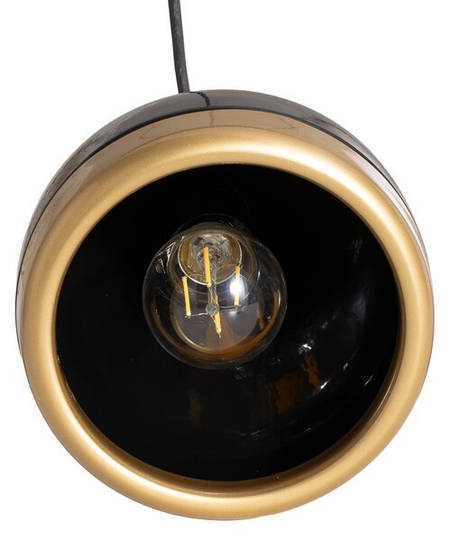 Lampa wisząca Yildo Opviq, możliwość ściemniania, czarny, salon / jadalnia, metal, nowoczesny