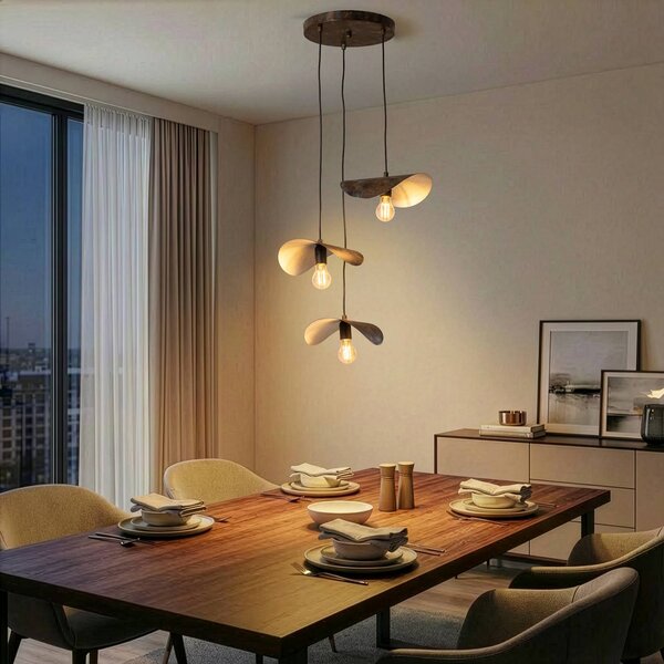 Lampa wisząca Eger Opviq, możliwość ściemniania, czarny, salon / jadalnia, metal