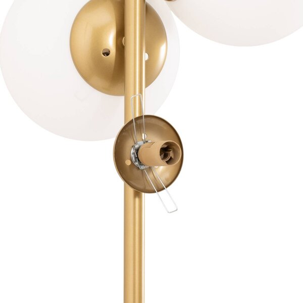 Lampa stojąca Fazli Opviq, mosiężny / złoty, salon / jadalnia, metal