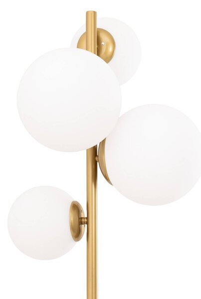 Lampa stojąca Fazli Opviq, mosiężny / złoty, salon / jadalnia, metal