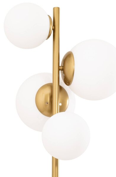 Lampa stojąca Fazli Opviq, mosiężny / złoty, salon / jadalnia, metal