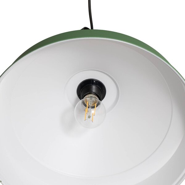 Lampa wisząca Opviq, możliwość ściemniania, zielony, kuchnia, metal, industrialny