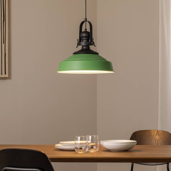Lampa wisząca Opviq, możliwość ściemniania, zielony, kuchnia, metal, industrialny