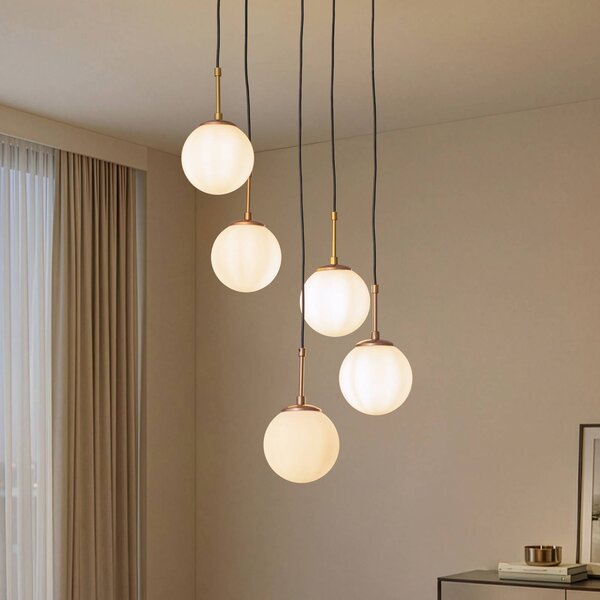 Lampa wisząca szklana Opviq, możliwość ściemniania, biały / opal, salon / jadalnia, szkło