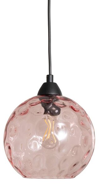 Lampa wisząca szklana Benek Opviq, możliwość ściemniania, fioletowy / różowy / bladoróżowy, salon / jadalnia, szkło, młodzieżowy