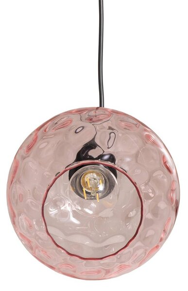 Lampa wisząca szklana Benek Opviq, możliwość ściemniania, fioletowy / różowy / bladoróżowy, salon / jadalnia, szkło, młodzieżowy