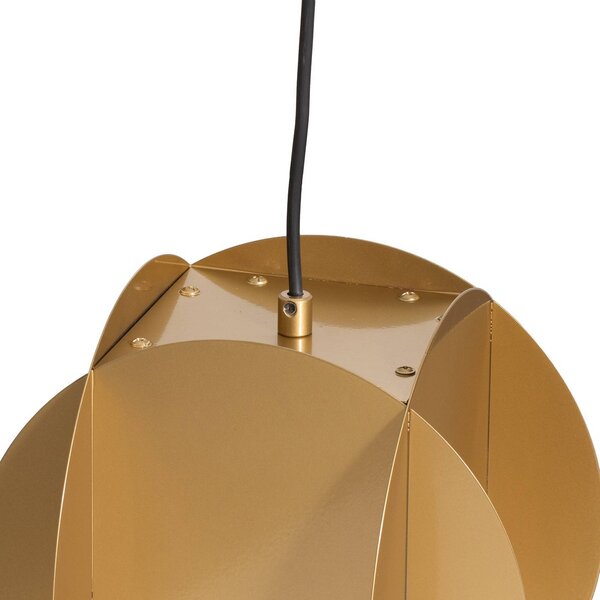 Lampa wisząca Corner Opviq, możliwość ściemniania, mosiężny / złoty, salon / jadalnia, metal, nowoczesny