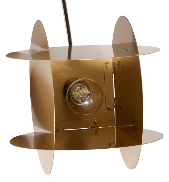 Lampa wisząca Corner Opviq, możliwość ściemniania, mosiężny / złoty, salon / jadalnia, metal, nowoczesny