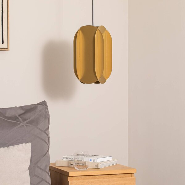 Lampa wisząca Corner Opviq, możliwość ściemniania, mosiężny / złoty, salon / jadalnia, metal, nowoczesny