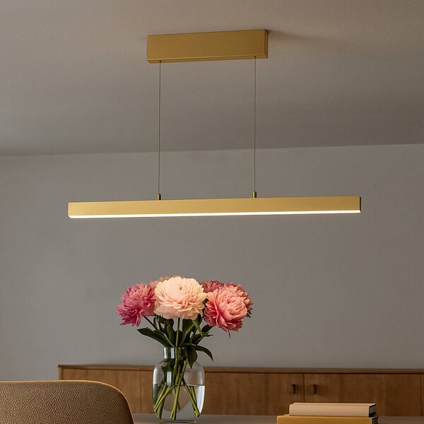 FISCHER & HONSEL Lampa wisząca Vayana, możliwość ściemniania, kremowy / amber, salon / jadalnia, metal, nowoczesny