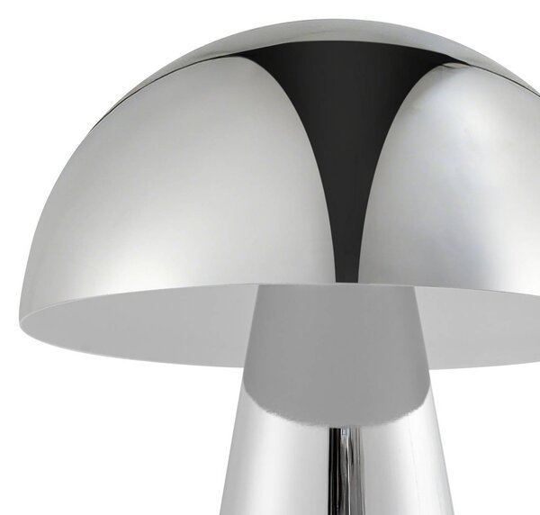 Lampa stołowa LED Nevijo Lindby, możliwość ściemniania, chromowy / srebrny, salon / jadalnia, metal, nowoczesny
