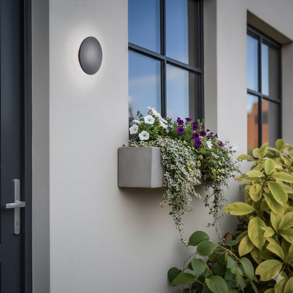 Kinkiet LED Aria M, czarny, aluminium, Ø 18 cm M Nowodvorski Lighting, czarny, aluminium