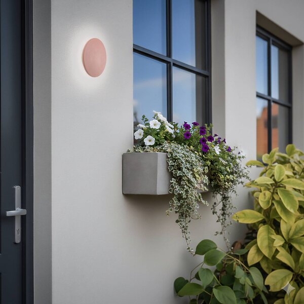 Kinkiet LED Aria M, ceglasty, aluminium, Ø 18 cm M Nowodvorski Lighting, czerwony, aluminium