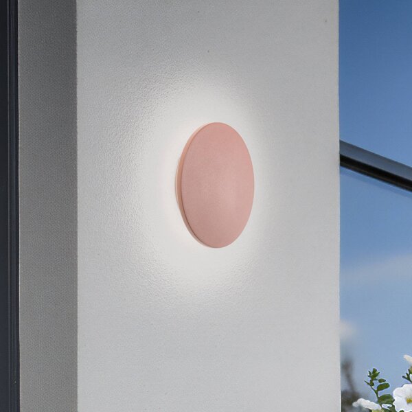 Kinkiet LED Aria M, ceglasty, aluminium, Ø 18 cm M Nowodvorski Lighting, czerwony, aluminium