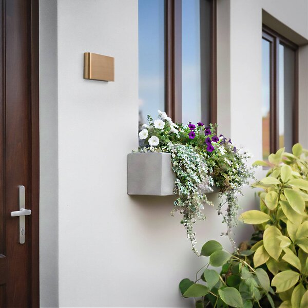 Kinkiet zewnętrzny LED Semi M Nowodvorski Lighting, mosiężny / złoty, aluminium