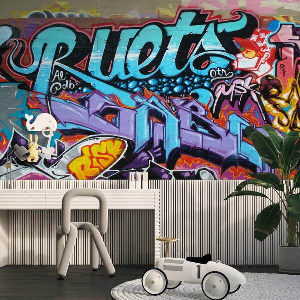 Fototapeta Ściana z graffiti, Fototapety Młodzieżowe, Popularne Fototapety, u11783 - Tapeko.pl
