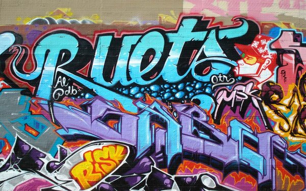 Fototapeta Ściana z graffiti, Fototapety Młodzieżowe, Popularne Fototapety, u11783 - Tapeko.pl