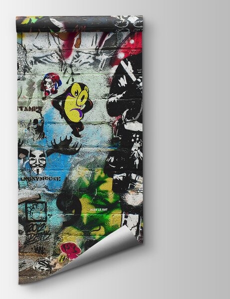 Fototapeta Ściana z graffiti, Fototapety design, Popularne Fototapety, u12434 - Tapeko.pl