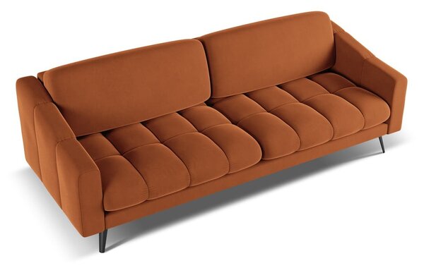 Pomarańczowa aksamitna sofa 238 cm Nalu – Makamii