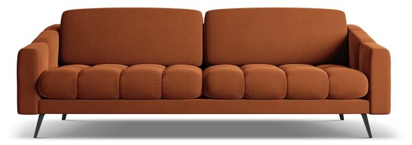 Pomarańczowa aksamitna sofa 238 cm Nalu – Makamii