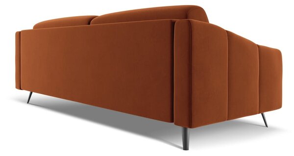 Pomarańczowa aksamitna sofa 238 cm Nalu – Makamii