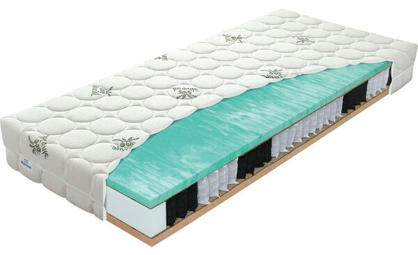 Twardy/średnio twardy sprężynowy materac dwustronny 90x200 cm Primátor Biogreen – Materasso