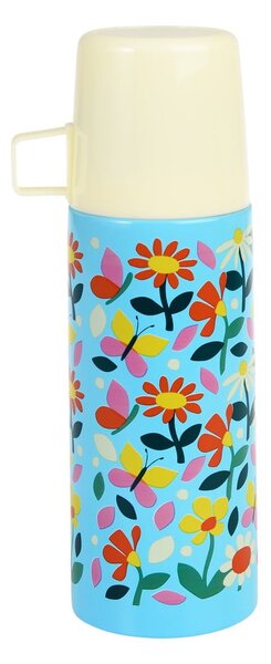 Niebiesko-kremowy termos dla dzieci 350 ml Butterfly Garden – Rex London