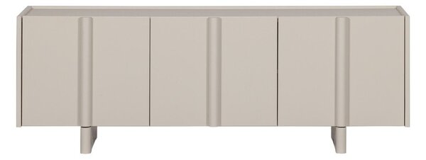 Jasnoszara szafka pod TV z litego drewna sosnowego 152x53x46 cm Basu – WOOOD