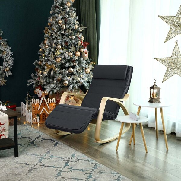 Fotel bujany SWING, max obciążenie 150kg, 67x115x91cm, antracyt Jurhan