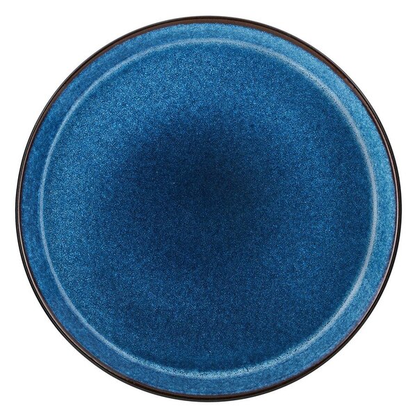 Czarno-niebieski kamionkowy talerz ø 27 cm Gastro Dark Blue/Black – Bitz