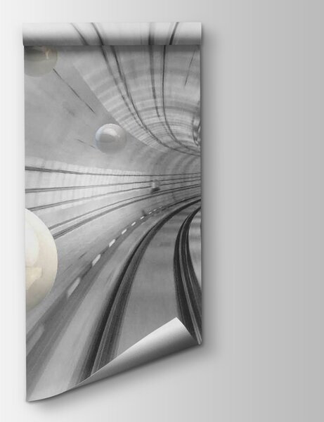 Fototapeta Białe kule w tunelu, Fototapety 3d, Popularne Fototapety, u17532 - Tapeko.pl