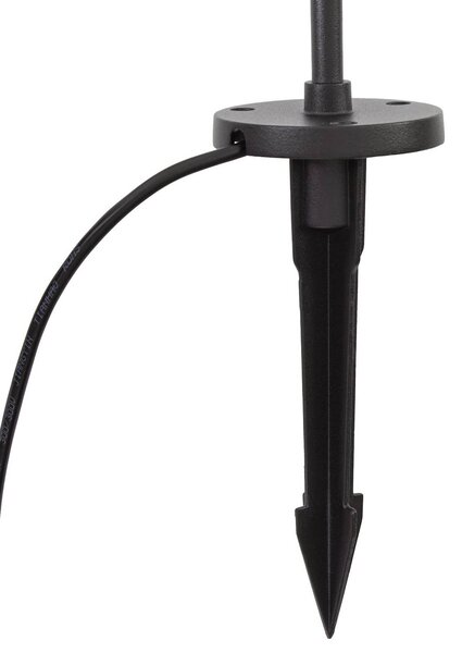 Lampa z grotem ziemnym LED Lindby Soremi, czarna, zestaw 3 sztuk, IP44 Soremi, czarny, aluminium, nowoczesny